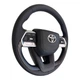 Руль для Toyota Land Cruiser 100, Prado 120. Дерево. В стиле LC300. Подушка из кожи. В сборе. - изображение 5