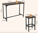 Барный стол и 2 барных стула Costway Hoobro в стиле Loft - изображение 4