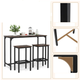Барный стол и 2 барных стула Costway Hoobro в стиле Loft - изображение 11