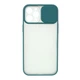 Силиконовый чехол для iPhone 12 mini со шторкой защищающей камеру UFT Green - изображение 1