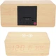 Деревянные часы с беспроводной зарядкой светодиодные UFT Wood Wireless clock - изображение 4