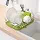 Сушарка для посуду з органайзером MBM HOME DR-02 GREEN зелена - зображення 1