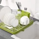 Сушарка для посуду з органайзером MBM HOME DR-02 GREEN зелена - зображення 2