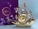 Фигурка с камнями Swarovski Кораблик с часами 10х7 см 160069 - изображение 1