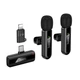 Мікрофон-петличка Hoco L20A Fair dual-mic wireless microphone(iP/Type-C) Чорний - изображение 1