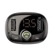 FM-трансмітер Baseus S-09 Overseas Edition 2xUSB Car FM Transmitter Cluster Чорний - изображение 3