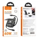 Кабель Hoco U140 Retractable charging data cable set Чорний - изображение 2