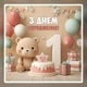 Баннер для фотозоны "Мой первый День рождения" | 2.0×2.0 м | Праздничный фон на 1 год | №43136 - изображение 5