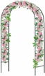 Садовая пергола-арка Garden Line 240 × 140 × 38 см с анкерными креплениями, металлическая беседка с порошковым покрытием, зелёная - изображение 6