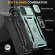 Чохол зі шторкою для камери Camshield Army Ring для Samsung Galaxy A07, ударостійкий кейс з кільцем-тримачем та функцією підставки Light Green - изображение 2
