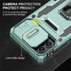Чохол зі шторкою для камери Camshield Army Ring для Samsung Galaxy A07, ударостійкий кейс з кільцем-тримачем та функцією підставки Light Green - изображение 4