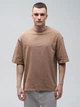 Набор футболок хлопковых длинных мужских Ray Oversize U0104M-4PACK5 2XL/3XL 4 шт Бордовый/Темно-серый/Голубой/Коричневый (RAY2000000038711) - изображение 3