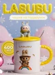 Чашка фарфоровая с крышкой и ложкой для чая Labubu 300 мл подарочная детская чашка для ребенка на подарок Желтый - изображение 1