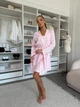 Жіночий комплект із рібани халат та сорочка Rose Amour COSY S-M Рожевий (cosy4428237) - зображення 2