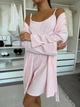Жіночий комплект із рібани халат та сорочка Rose Amour COSY S-M Рожевий (cosy4428237) - зображення 8