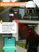 Камера видеонаблюдения 4G от SIM-карты, поворотная уличная IP-камера с динамиком и микрофоном, датчиком движения и ночным видением, беспроводная внешняя камера с поддержкой записи в облако, управление через приложение V380, IP4G-V380 - изображение 4