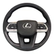 Руль для Lexus LX570, GX460. В сборе. Без подогрева. Деревянные вставки. Логотип – хром. - изображение 1