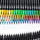 Набор акварельных двухсторонних скетч-маркеров для рисования Dual brush, 60 шт, профессиональные фломастеры для художников в чехле - изображение 3