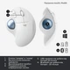 Мышка беспроводная Logitech M575 Ergo Offwhite 910-006438 White - зображення 7