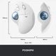 Мышка беспроводная Logitech M575 Ergo Offwhite 910-006438 White - зображення 9