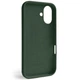 Чехол Fiji Silicone Case для Apple iPhone 16 бампер накладка Soft Touch с микрофиброй Dark Olive - изображение 2