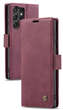 Чехол-книжка CaseMe из нубука для Samsung S24 Ultra Бордовый - изображение 1