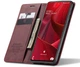Чохол-книжка CaseMe із нубуку для Samsung Galaxy S20 FE Бордовий - зображення 9