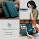 Чехол-книжка CaseMe из нубука для Samsung S22 Plus Бирюзовый - изображение 3