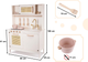Kuchnia dla dzieci Lulilo BOHO Drewniana MDF z akcesoriami Retro 100 cm KX6284 (5903039717855) - obraz 10