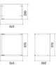 Полиця квадратна 370*370*250 мм Fmebel, колір ШампаньСатін - зображення 2