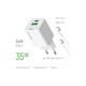 Зарядное устройство ColorWay GaN Mini 35W PD Port PPS USB (Type-C PD + USB QC4.0) cable Type-C (CW-CHS055PDC-WT) - изображение 7