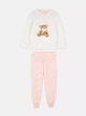 Піжама (кофта+штани) флісова рожево-біла Bearly Awake Primark 122см (400011936) - зображення 1