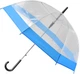 Парасоля Semi Line Transparent-Blue прозорий напівавтоматична(DS_95AE67D5635C) - зображення 1