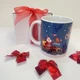 Новогодняя кружка “Merry Christmas” со снеговиком | Подарочная кружка к Рождеству в коробке с красной лентой - изображение 3