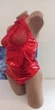 Сексуальне боді з ефектом латексу та сітчастими вставками Sexy S/M червоний (3-31) - зображення 4