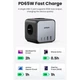 Зарядное устройство Ugreen DigiNest Cube CD268 65W (2хUSB-C+2xUSB-A) Gray (60113) - изображение 9