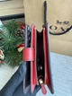 Гаманець coach medium corner zip wallet червоний натуральна шкіра + подарункове пакування - изображение 4