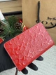 Гаманець coach medium corner zip wallet червоний натуральна шкіра + подарункове пакування - изображение 5