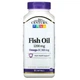 Жирные кислоты 21st Century Рыбий жир 1200 мг Омега-3 360 мг Fish Oil Omega 3 90 желатиновых капсул - изображение 1