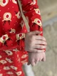 Утеплена сукня для дівчинки прямого крою з зимовим принтом Носи своє 110 Червоний (p-7427-177888) - изображение 10
