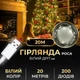 Гирлянда роса для елки 20 метров GarlandoPro от USB на 200 led светодиодов капля белый провод Белая - изображение 9