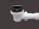 Сифон для душевого поддона MILLZ 11/2"х 65 выпуском Сlick-Сlack и гофротрубой 40х40/50 SG09100033 - изображение 4