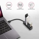 Хаб Axagon HUE-M1A SuperSpeed USB-A MINI hub, USB-A cable 20 см Black - изображение 3