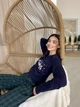 Пижама женская S Новогодняя (кофта + брюки) Сине-Зеленая COSY - изображение 4
