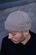 Мужская шапка Бини капучино рваная Without - (363141) - изображение 3