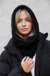 Теплая Шапка Капюшон Вязаный Капор черный Without Lisa Woman Чорний (366836) - изображение 2