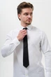 Мужской узкий классический галстук черный галстук Without Vindzor Black - (365896) - изображение 2