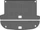 EVA коврик EVAtech в багажник авто для Santa FE (CM) 5 seats Hyundai 2006-2010 2 поколения SUV EU Сота Серая Черный кант (HY33306BE2SGB) - изображение 1