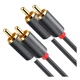 Кабель мультимедийный 2xRCA M to 2xRCA M 3.0m AV104 black Ugreen (10519) - изображение 1