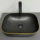 Умывальник VBI Ravenna black matt gold edge накладной VBI-011228 - изображение 2